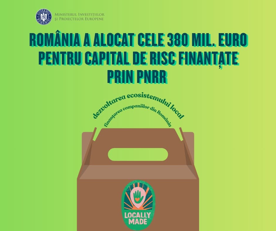 MIPE: România a alocat integral cele 380 de milioane de euro pentru capital de risc finanțate prin PNRR MIPE: România a alocat integral cele 380 de milioane de euro pentru capital de risc finanțate prin PNRR